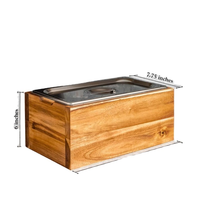 Réservoir de compost de cuisine en acier inoxydable avec couvercle pliable et insert résistant à la rouille sur demande