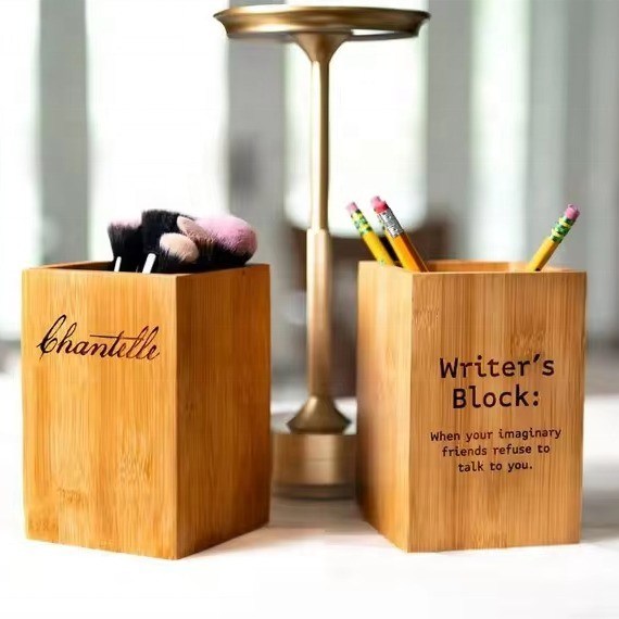 Contenant de boîte pour les stylos et crayons de style en bois moderne