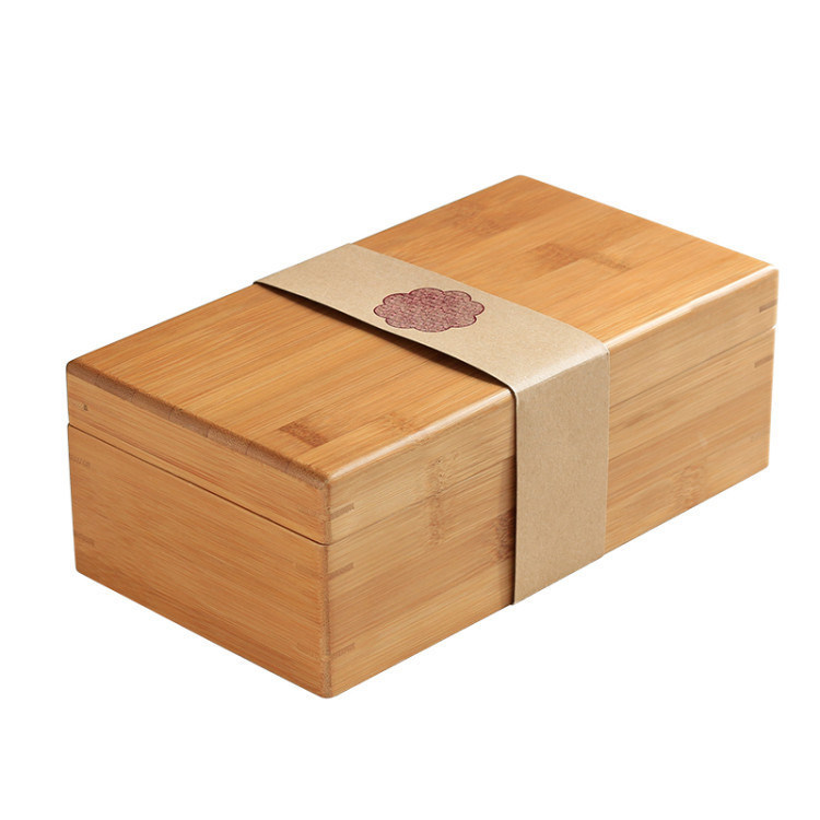 Boîtes de rangement en bambou biodégradables faites à la main Boîtes cadeaux artisanaux en bambou ou en bois sur mesure