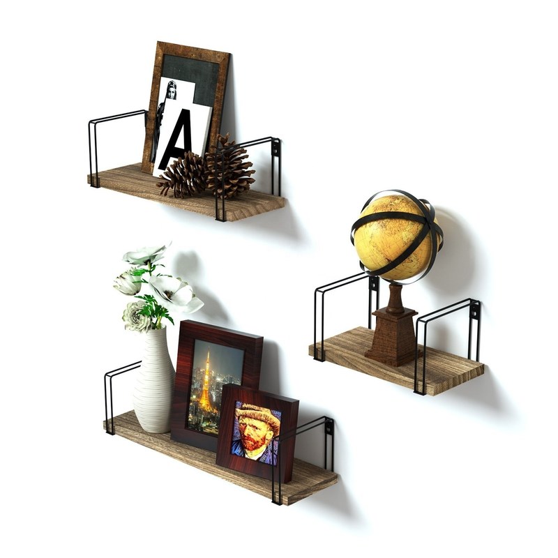 Meubles de salle de séjour Étagère métallique en bois Appareil de cuisine moderne de rangement Économisez de l' espace