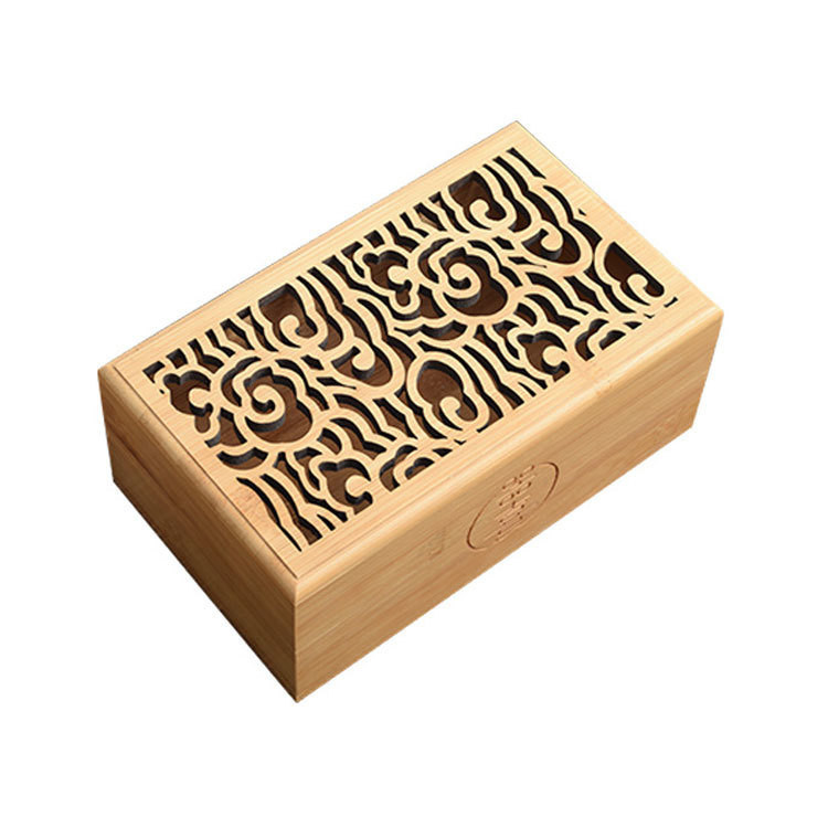 Boîte cadeau en bois de bambou écologique réutilisable en bois massif pour des promotions personnalisées