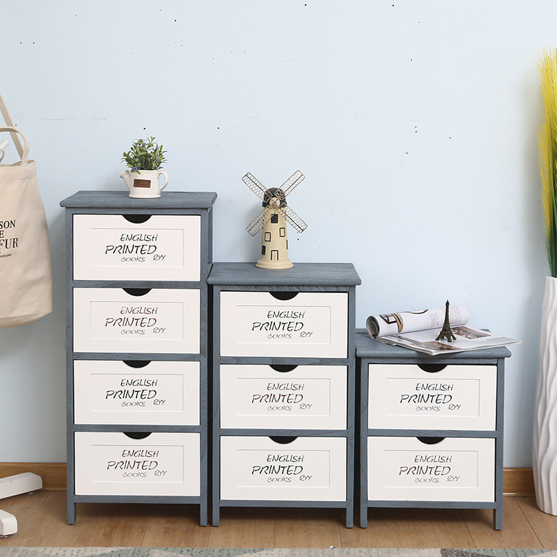 Moderne style français Tallboy Coffre à tiroirs avec 4 tiroirs Logo personnalisé accepté