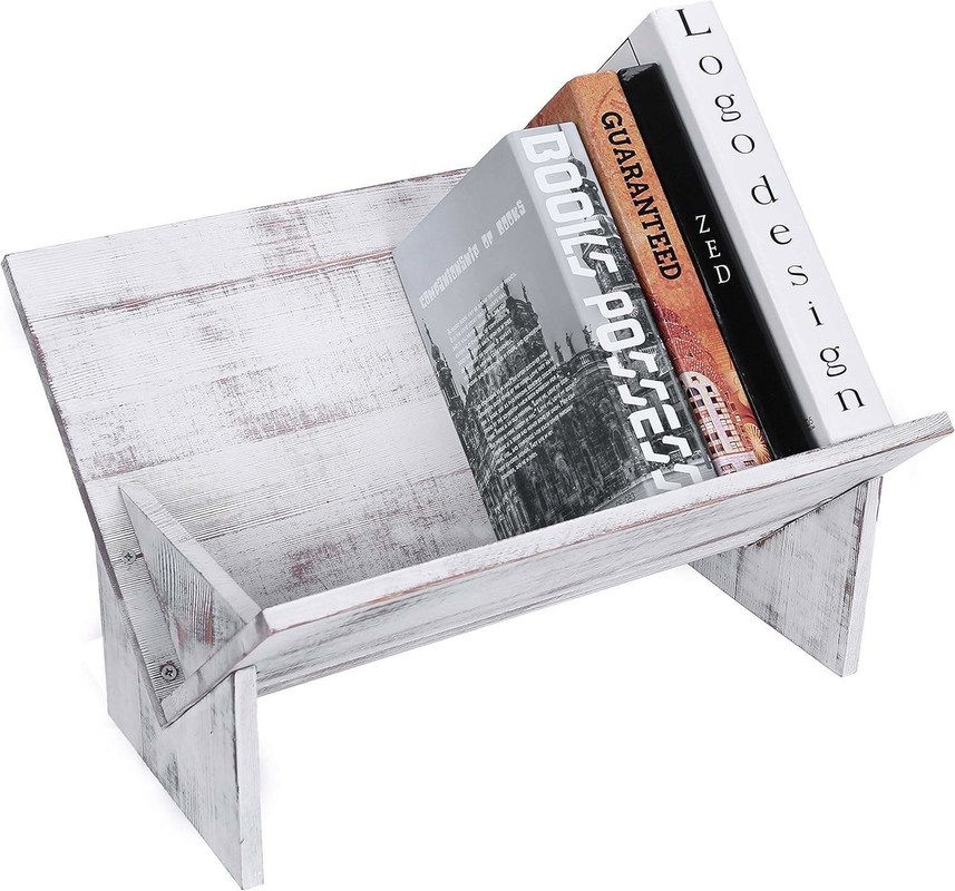 Livres de magazines en bois Fichiers d'albums Affichage de style rétro Organisateur Décoration d'étagère