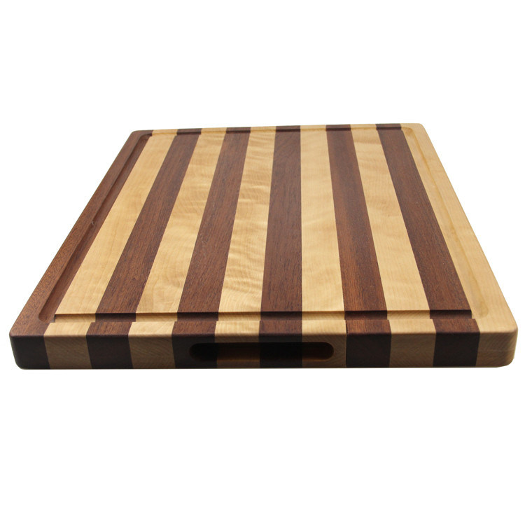 Taille personnalisée Vaisselle de cuisine multi-fonctionnelle planche à découper en bois massif avec manche