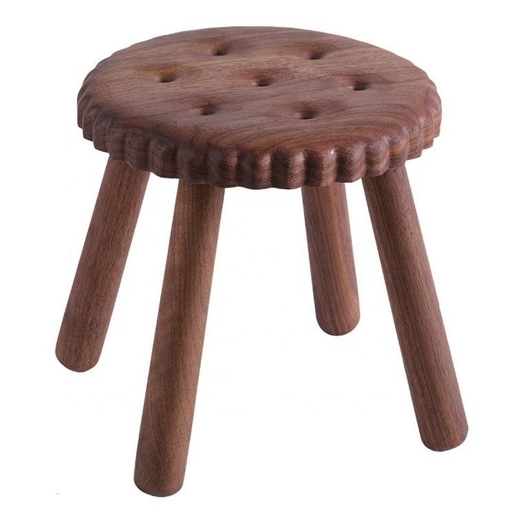 Délices pour les enfants en bois en forme de biscuit en bois de hêtre et de noix