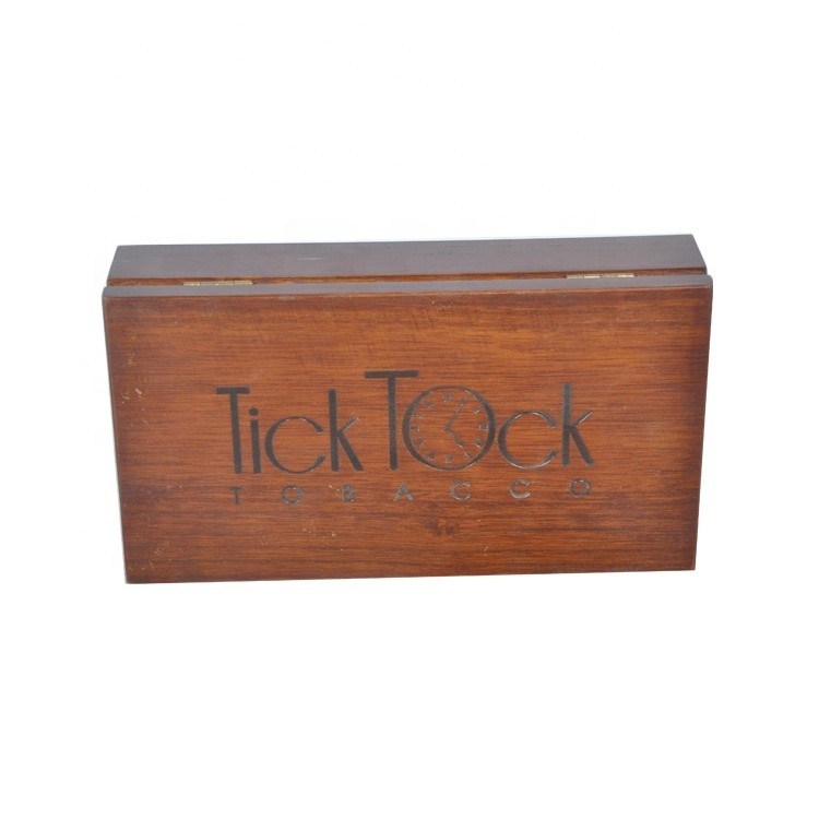 Logo et couleur personnalisables Boîte à cigarettes en bois avec finition vernis