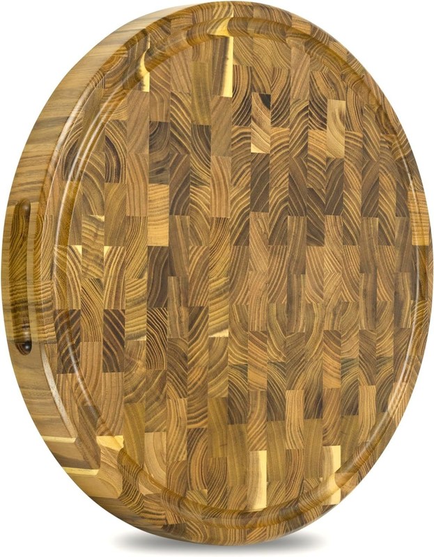 Service personnalisé 15 pouces planche de coupe en bois avec conception écologique et rainure de jus