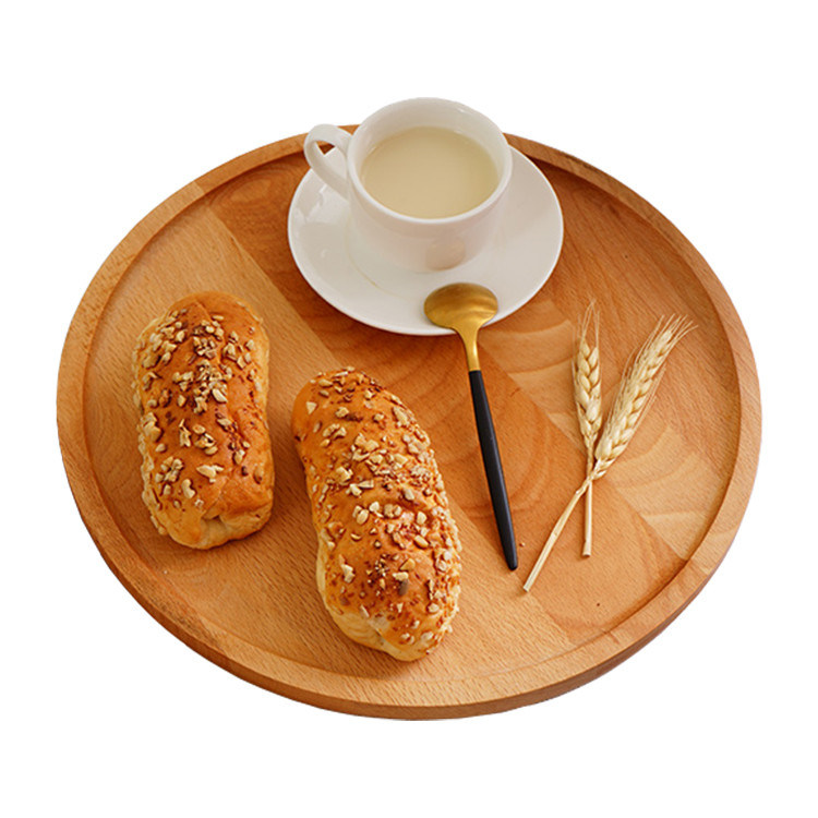 Plateau de service en bambou de couleur personnalisée pour les collations de petit déjeuner