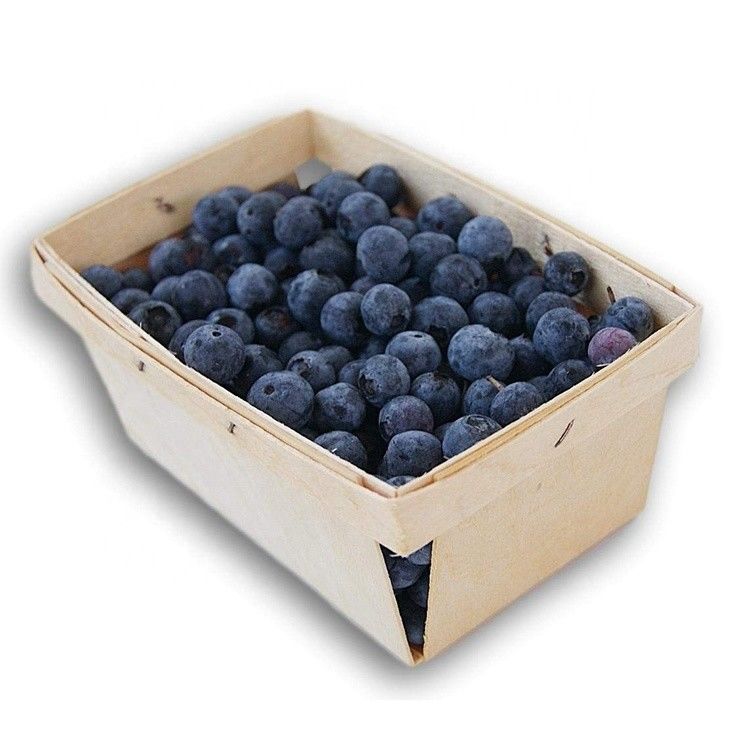 Cadeau artisanal industriel fait à la main 4x4 pouces boîte en bois de placage pour la cueillette de fruits et de baies
