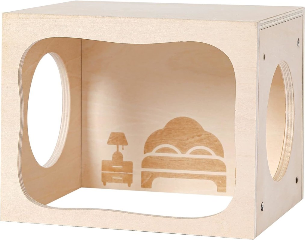 Maison en bois respirante pour petits animaux Chambre personnalisable pour se cacher et explorer