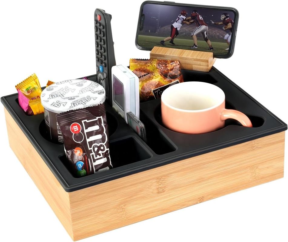 Boîte de rangement en bois de bureau pour le salon Table à café Snacks et télécommande