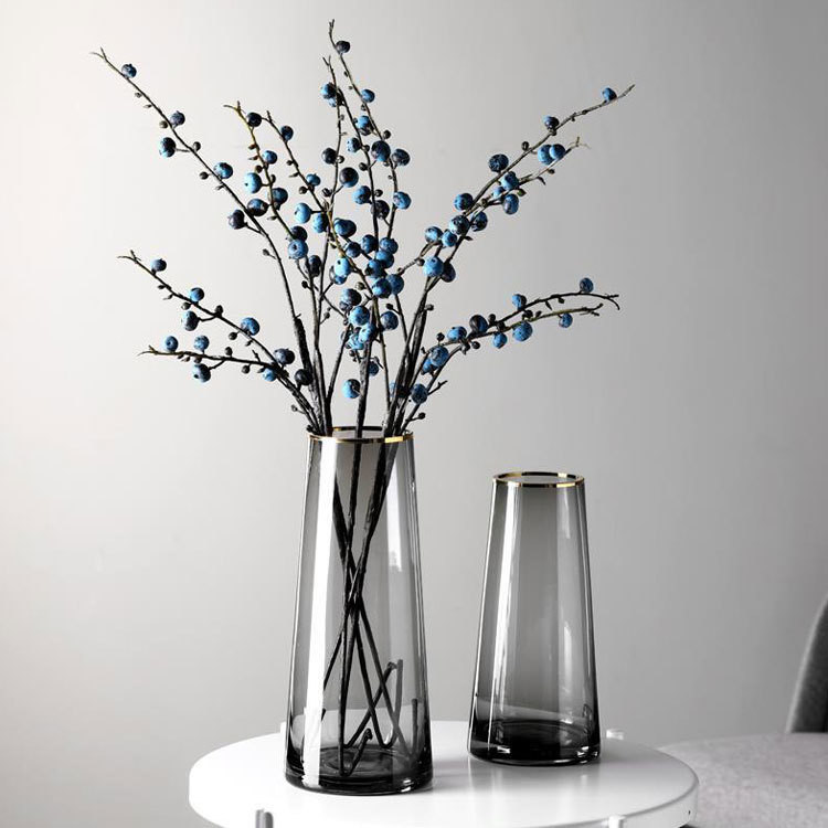 Vase de fleurs de luxe décorative style de conception moderne pour les arrangements de mariage à étage élevé
