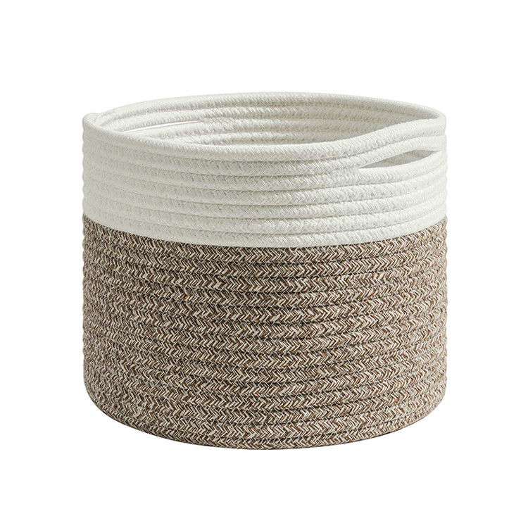 Gardez votre maison organisée panier de rangement à cordes de coton pliable rond pour divers articles
