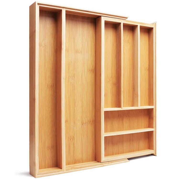 Organiseur de tiroir en bambou réglable pour les services de restauration rapide et à emporter par Vitalucks