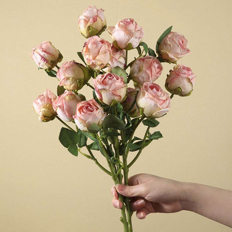 Décoration de fleurs de rose en soie artificielle personnalisée pour toutes les fêtes et célébrations
