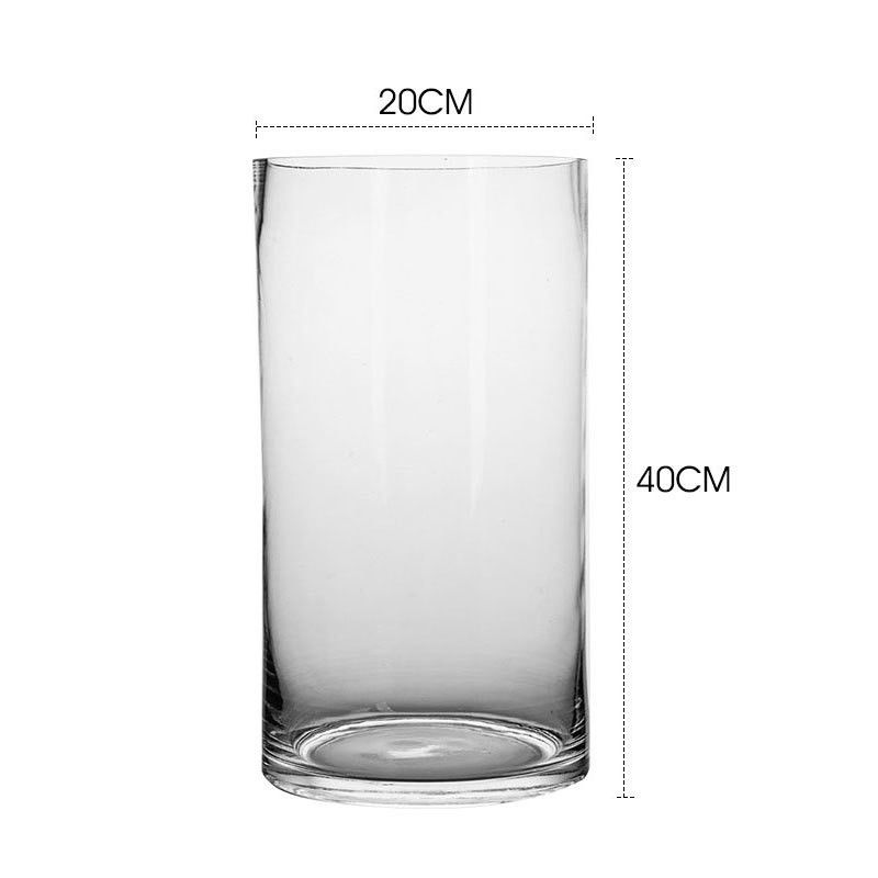 Vase de table de design minimaliste pour verre transparent Vase de fleurs cylindrique de style nordique