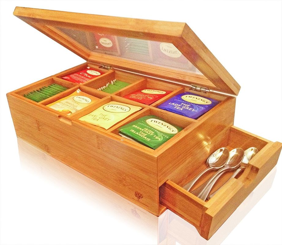 Boîte à thé en bois de pin en couleur personnalisée pour la collection de thé