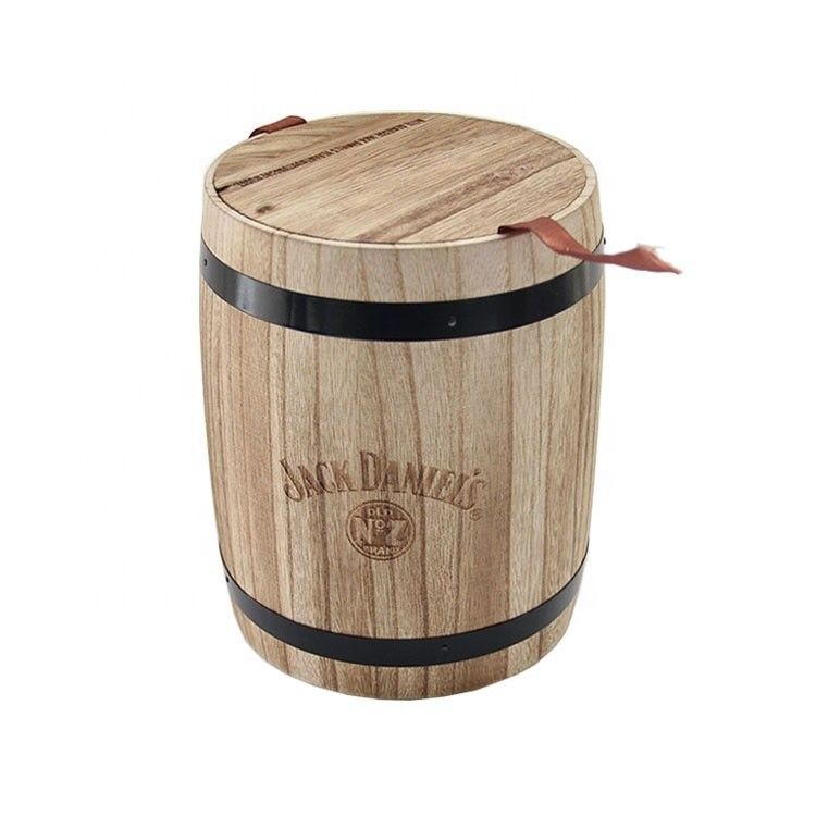 Impression de barils de café en bois brûlé Design simple et utile Parfait pour l'achat en vrac