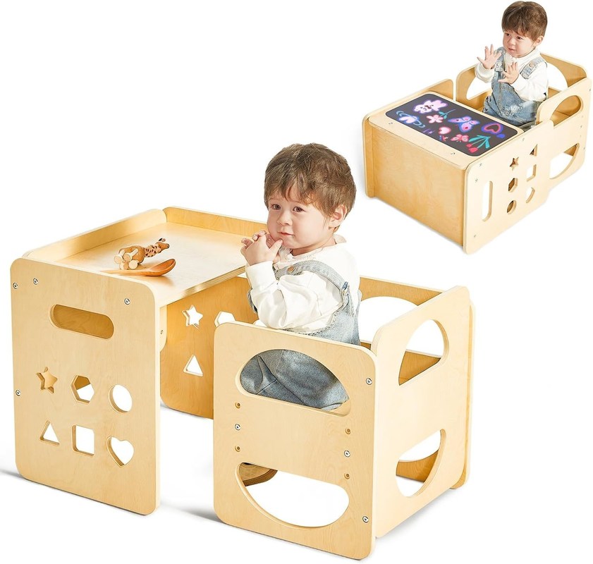 En bois sur mesure 1 à 3 ans enfants hauteur réglable chaise étape tabouret pour le salon