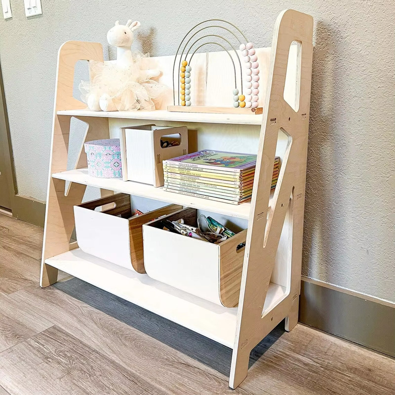 Entrepôt pour chambre d'enfant Montessori Entrepôt de jouets en bois pour meubles de salle de jeux et de chambre d'enfant