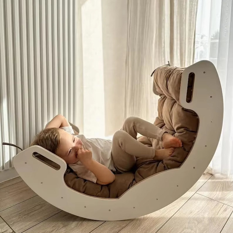 Emballage du courrier Y Salle de jeux Gymnase Grimpeur Arche d'escalade en bois naturel pour les enfants Jouet d'apprentissage