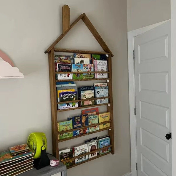 202406 Armoire à livres pour bébés Montessori en bois massif étagère murale taille personnalisée