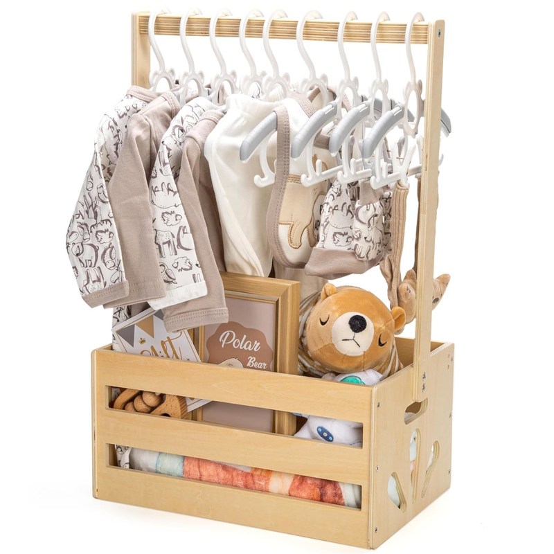 Cage de douche pour bébé en bois en stock Fonction de placard Économisez de l'espace Cage de rangement pour bébé