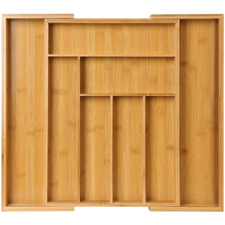 Plateau de couverts réglable pour couteaux cuillères fourchettes Logo personnalisé Organiseur acceptable