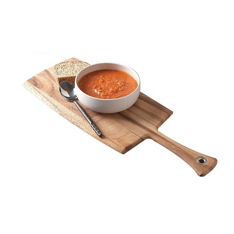 Planche à découper en bois pour la découpe de pain et de fromage portable 8 x 20,5 x 0,5 pouces