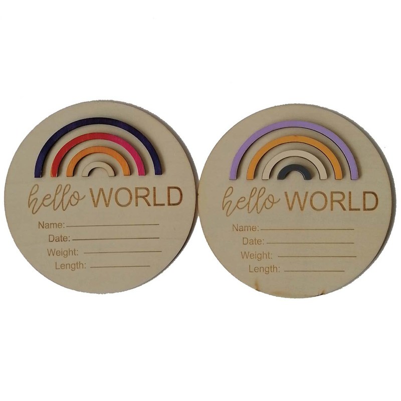 Créez une pépinière mémorable avec ces cartes en bois 3D Rainbow Milestone de l'Europe