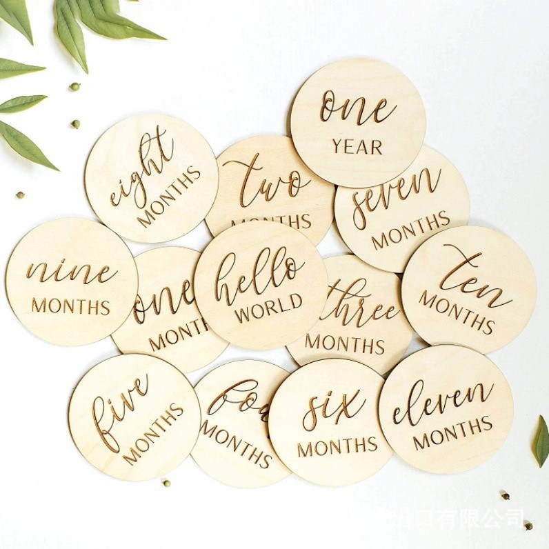 Taille personnalisée en contreplaqué Carte d'anniversaire pour bébé Idéal pour l'annonce de naissance du nouveau-né