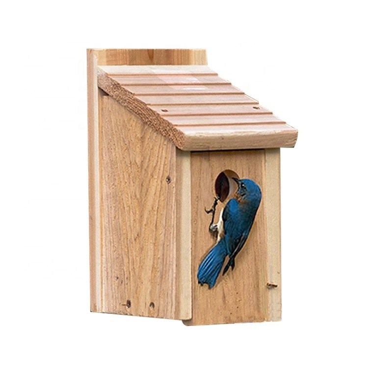 Décoration artisanale de maison d'oiseaux en bois sur mesure