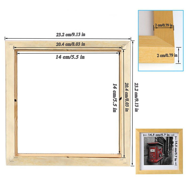 Cadre de peinture en bois de couleur normale
